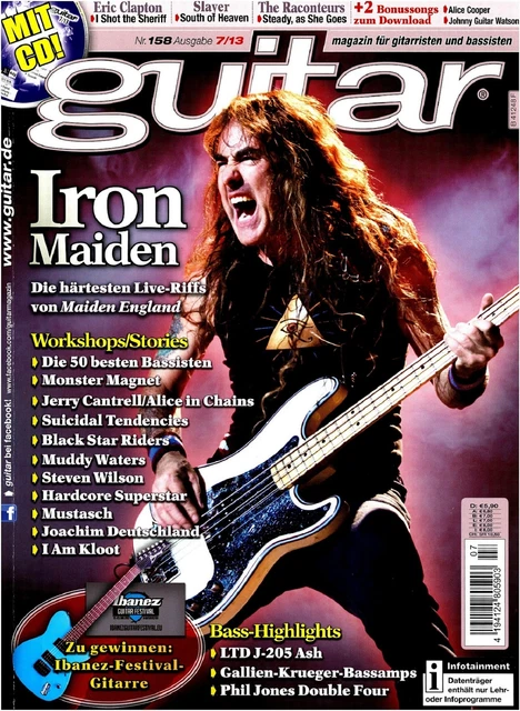 Guitar 07 2013 Avec Gitarre Playalongs Et Workshop Iron Maiden