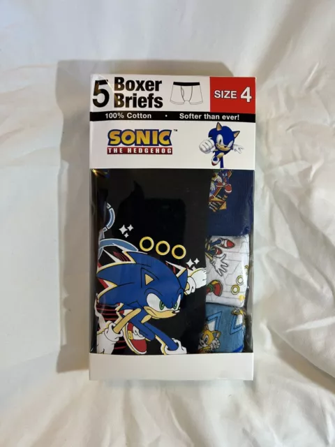 Sonic The Hedgehog Boys Boxer Briefs Pack of 7 Multicolor Size S 6-7 NWOT