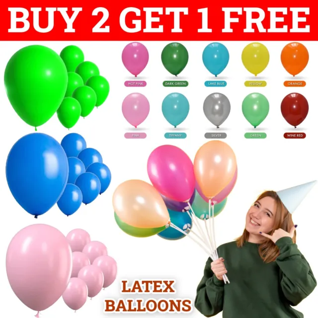 10'' 12'' Helium PLAIN BALLOONS Latex BALOONS Theme Birthday Wedding Party Decor