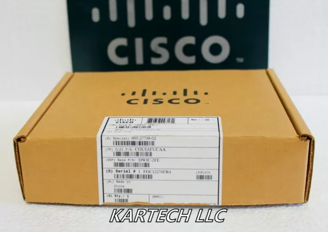 Neuf Cisco HWIC-2FE Routeur Haute - Vitesse Wan Interface Carte Scellé