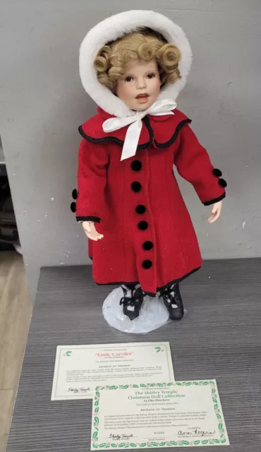 Danbury Mint Shirley Temple Collection The Caroler RED COAT MOVIE Doll Vintage