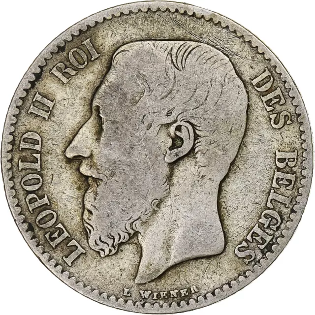 [#1281059] Belgium, Leopold II, Franc, 1886, Brussels, Silver, VF, KM:28