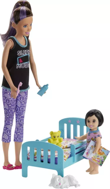 Barbie Skipper Babysitters Inc. Bedtime Playset With Skipper Doll, Toddler Doll