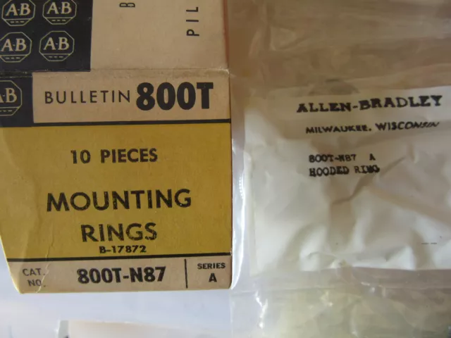 (10) Allen Bradley 800T-B87 Mounting Rings NEW!!! in Box Free Shipping