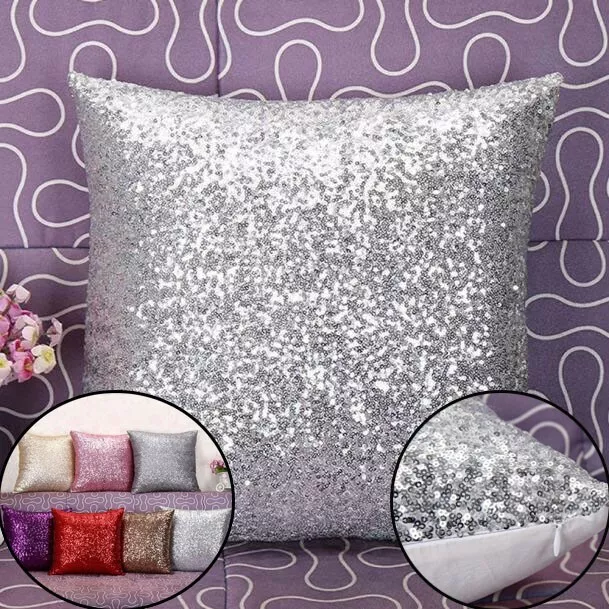 Sequined Cover Glitter Sequins Throw Pillow Case Cafe Home Decor Cushion Covers