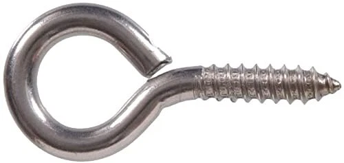 1-5/8 inches Stainless Steel Heavy Duty Screw Eyes Lag Thread - 12 Pc...