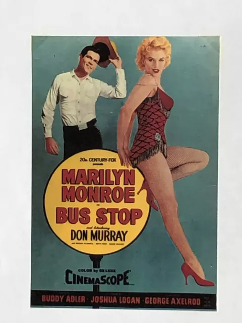 Marilyn MONROE carte postale de l'affiche du film BUS STOP