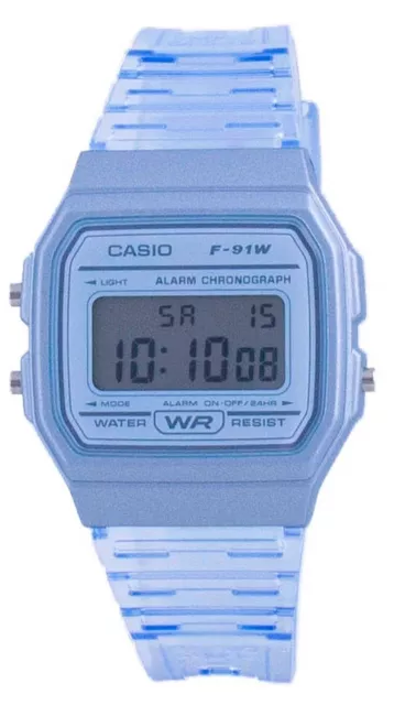 Casio Youth Bleu Resin Digital F-91WS-2 F91WS-2 Unisex Watch