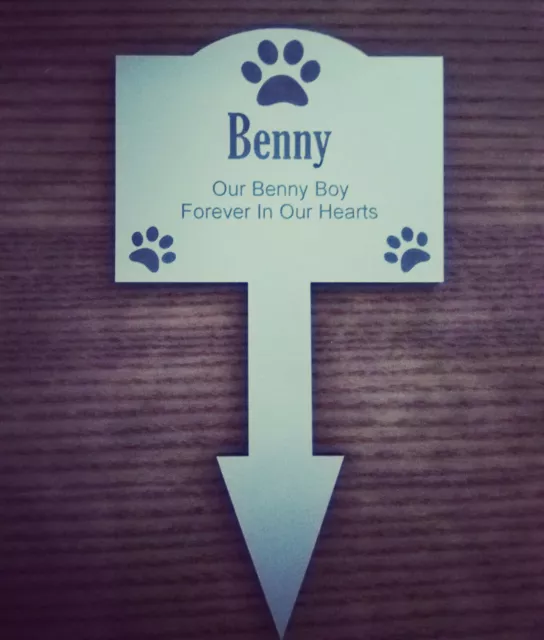 Personalised Pet Memorial Plaque Grave marker Garden Memorial plaque stake