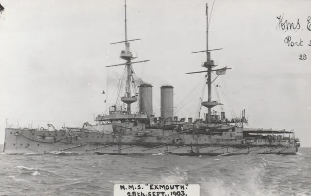 Photograph Royal Navy. HMS "Exmouth" Battleship. Dardanelles WW1. Fine! 1903
