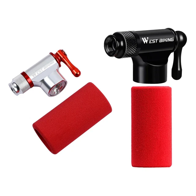 Gonfleur CO2 Portable Pour Vélo - Adaptateur Double Tête Valve - Léger Et Pratique Pour VTT Et Route