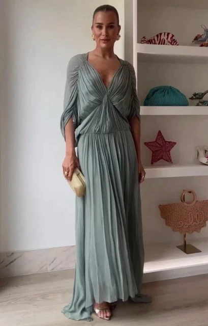 ZARA NEW WOMAN Ss25 Sea Green Zw Collection Draped Dress Size M  2954/285/512 52.70 - PicClick UK