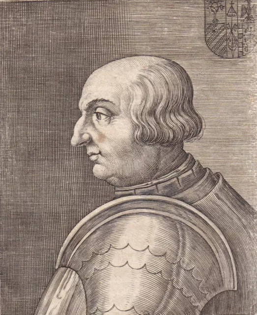 Portrait XVIIe Frédéric III de Montefeltro Da Montefeltro Duc D'Urbino  1636