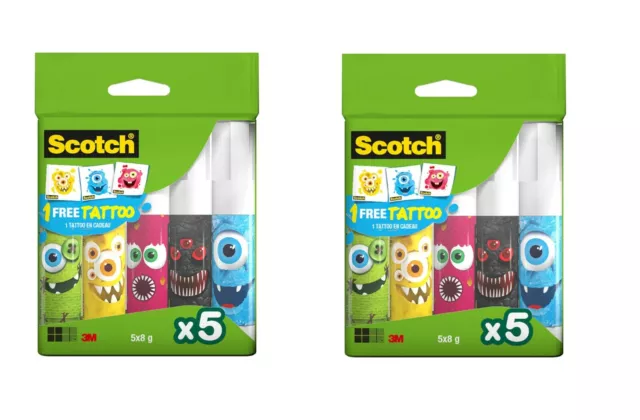 3M SCOTCH PERMANENT Glue Stick Dries Clear Pack Of 8 - 8g Stick £4.99 -  PicClick UK