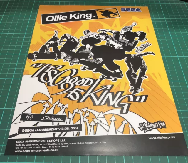 Sega Ollie King Arcade Videogame Flyer, Advert
