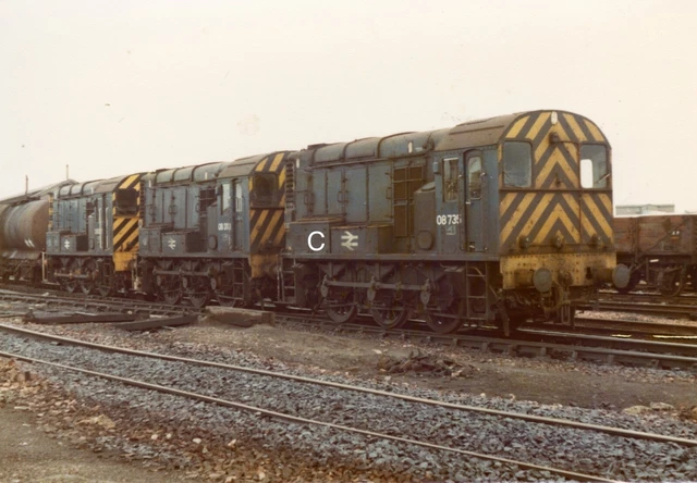 BRITISH RAILWAY B.R Photograph Class 08 - 08735/313 & 321 Motherwell 24 ...