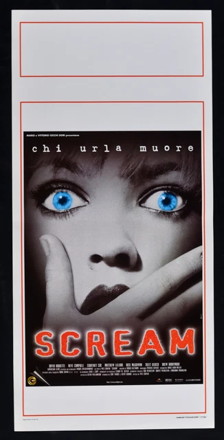 LOCANDINA SCREAM WES Craven Cox Drew Barrymore horror B198 EUR 10,99 ...