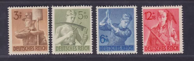 1943 Germany Third Reich , Labour Corps , Set of 4 . MNH