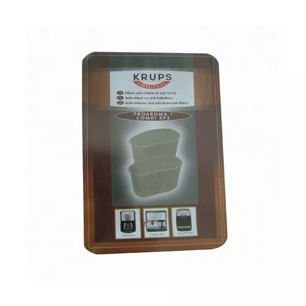 KRUPS YX103601 Lot de 2 filtres anti chlore Pro Aroma anticalcaire  expresso