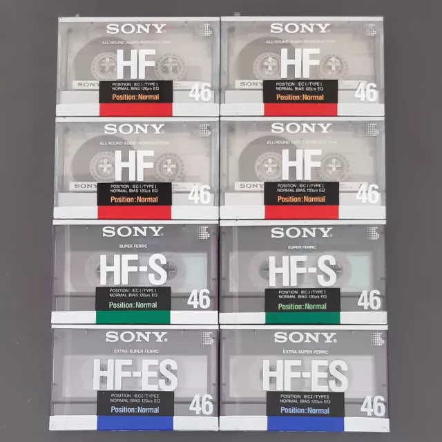 Audio Cassette Sony HF  HF-S  HF-ES  - 8 Nuove Sigillate  - 8 Kassetten MAG