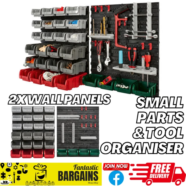 PARKSIDE WALL PANEL Tool Organiser and Storage Set 43 Pieces Small
