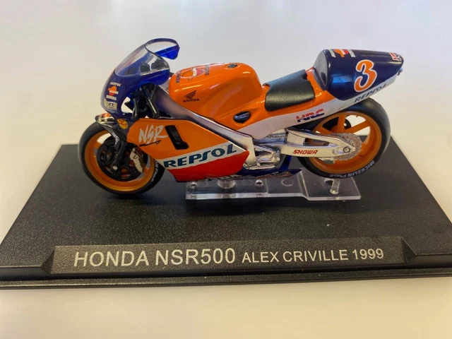 Moto Miniature Altaya 1/12 Honda NSR500 Alex Criville 1999 N°3 - Modèle Avec Boîte D'origine