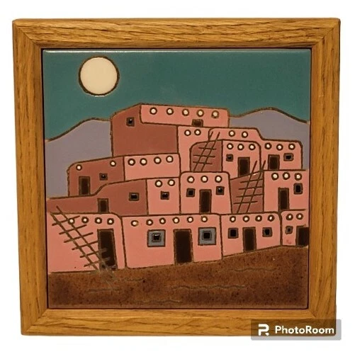 Terracotta Tile Southwestern Decor Teal Pink Adobe Homes Classic South West 6x6