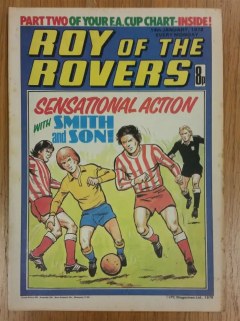 Roy Of The Rovers 14Th January 1978 Ipc British Weekly Uk Comic _