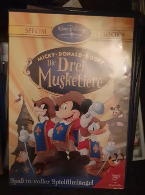 WALT DISNEY - DIE DREI MUSKETIERE DVD. MICKY - DONALD - GOOFY. ANIMATIONS SPAß.