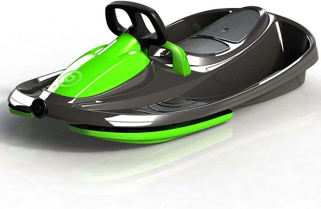 Ages 3+ Kids Bobsled 2 Person Steerable Snow Sled W/Brakes /retractable Tow Rope