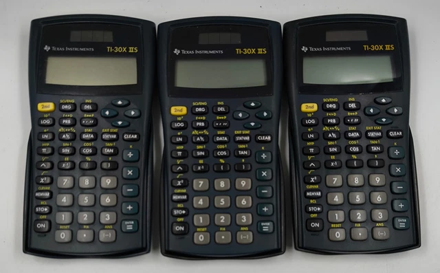 Lot 4 calculatrices vintage Texas Instruments Casio Citizen