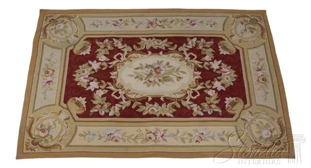 LF57745EC: French Aubusson Approx. 4x6 Area Throw Rug