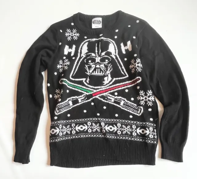 Boys DARTH VADER Star Wars Sz Medium Ugly Christmas Sweater