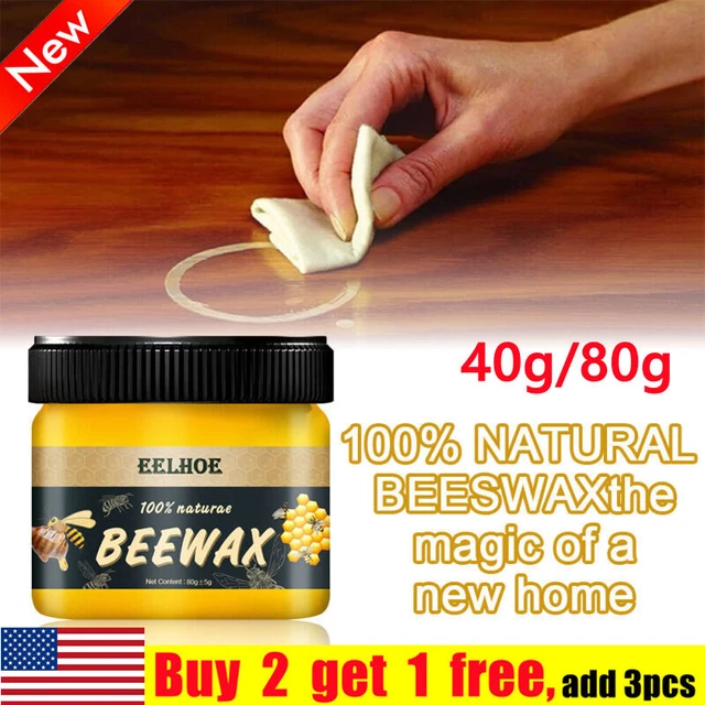 Beeswax Furniture Polish,Wood Seasoning Beewax Natural Wood Wax Traditional~ USA