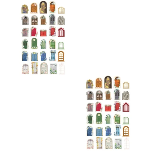 12 Sets flower garden door paper DIY Material Papiere Tagebuch Dekoratives Papie