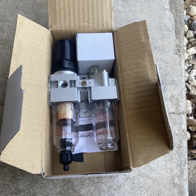 WorkSmart Miniature Filter Regulator Lubricator WS-PN-2FRL-001 0-145 PSI 1/8”