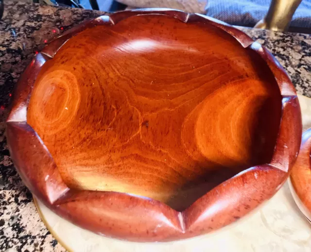 Vintage Monkey Haitian Bohemian Home Decor Hand Craved Wooden Bowl Set 2 3