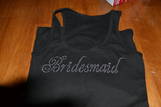 Bridesmaid black tank top XS