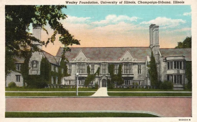 Wesley Foundation University Of Illinois Champaign-Urbana Illinois IL Postcard
