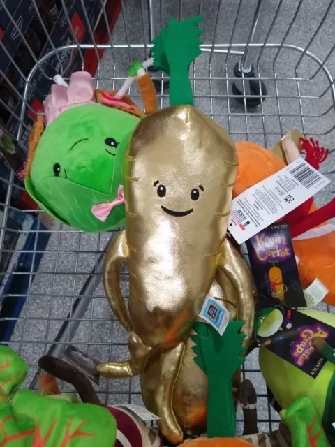 ALDI Kevin The Carrot Gold Plush Christmas Toy Xmas 2023 Rare Collectible