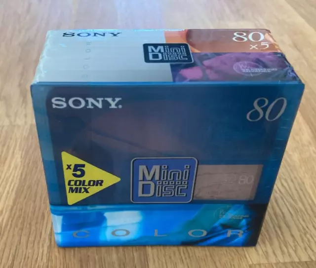 Sony MD80 5 pack of Minidisc / Minidiscs / Mini Disc NEW WRAPPED FREE P&P