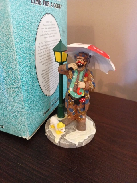 Coca-Cola 1995 Emmett Kelly "Time For A Coke"  Figurine With Box