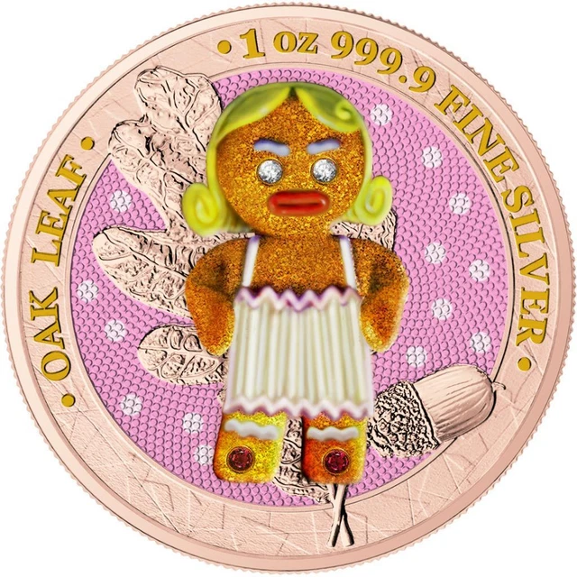 Germania 2019 5 Mark - Bejeweled Gingerbread Lady Blondie - 1 Oz silber Münze
