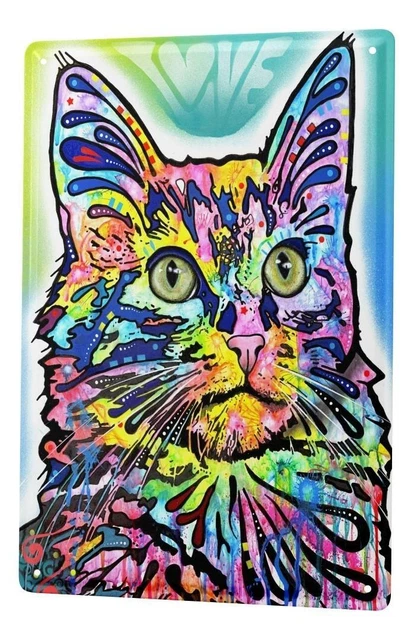 Targa Metallo Gatto Vintage - Decorazione Divertente Per Lavanderia O Bagno 30x20cm - Foto 9