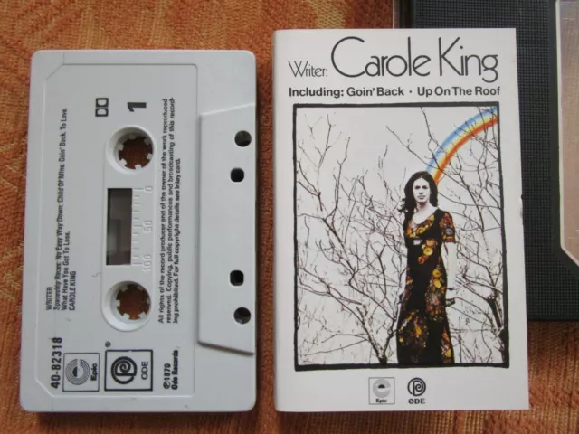 Carole King ‎– Writer: Carole King Label: Epic ‎– 40-82318 Tape Cassette Album