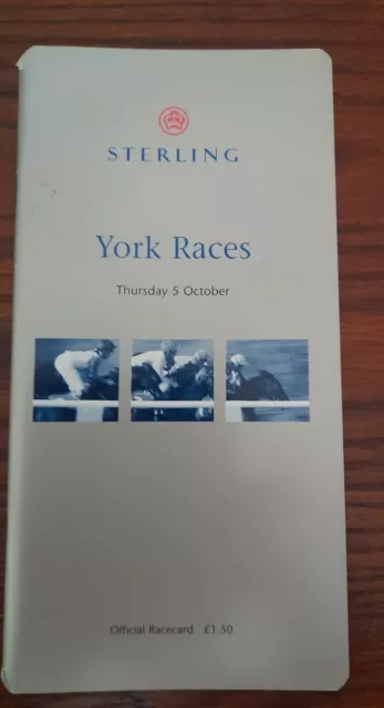 York Race Card, October 5Th 2000 - October Meeting 2000, First Day