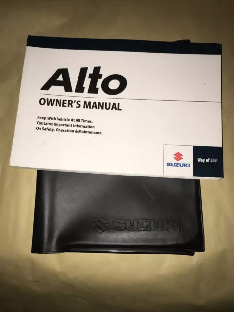 Genuine Suzuki Alto Owners Manual With Protective Wallet.