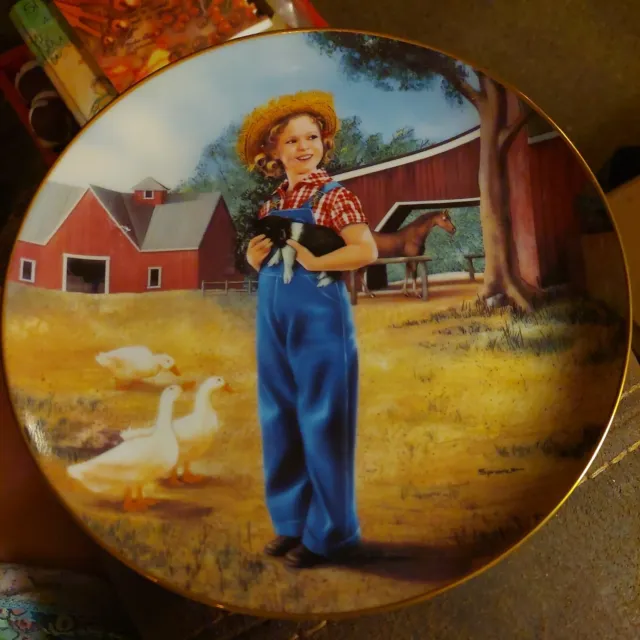 Vintage Shirley Temple "Rebecca Of Sunnybrook" Danbury Mint Decorative Plate