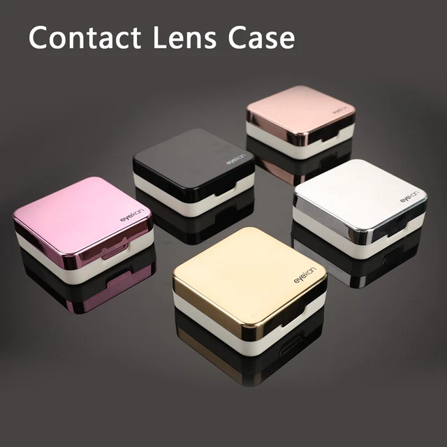 Moda Lentes de Contacto Estuche Espejo Remojo Contenedor de Remojo Negocios Soporte de Viaje Kit o