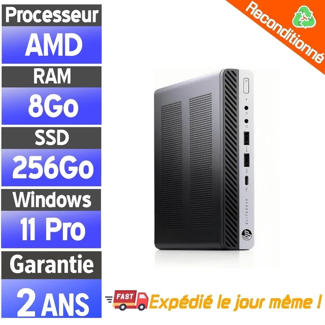 HP PC ProDesk 600 G3 SFF Ecran 22 Intel G4400 RAM 8Go SSD